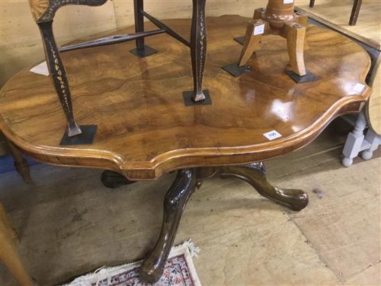 Walnut oval loo table